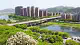 Overlooking Liuyang City in the distance